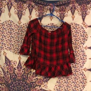 Off Shoulder Flannel